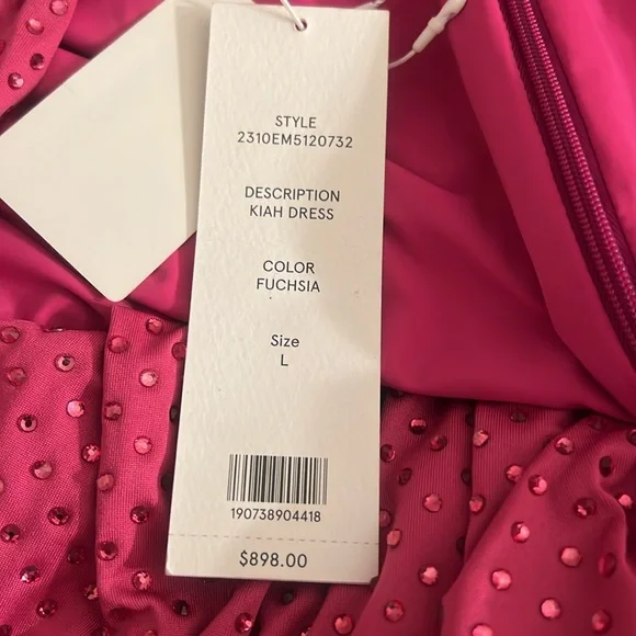 Veronica Beard Kiah Rhinestone Plunge Neck Long Sleeve High-Low Maxi Dress - Picture 4 of 10